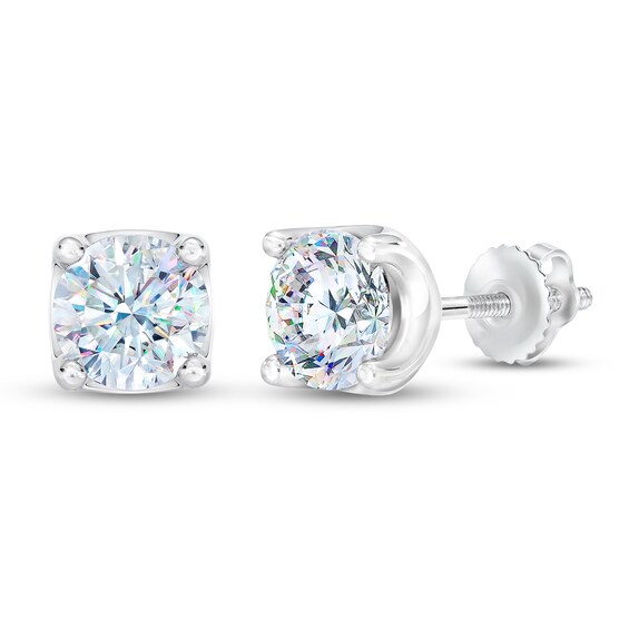 Jared The Galleria Of Jewelry THE LEO First Light Diamond Solitaire Earrings 3 ct tw 14K White Gold (I1/I)