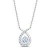 Thumbnail Image 0 of THE LEO First Light Diamond Necklace 5/8 ct tw Round 14K White Gold