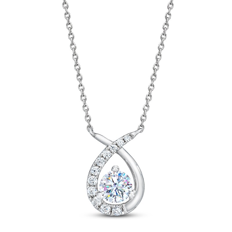 THE LEO First Light Diamond Necklace 5/8 ct tw Round 14K White Gold