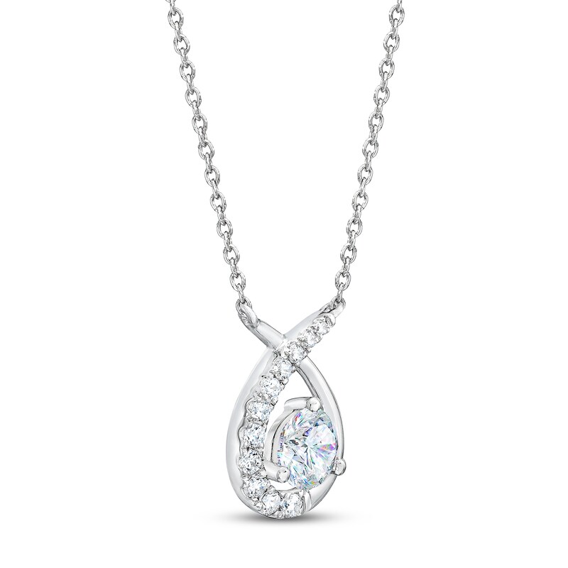 THE LEO First Light Diamond Necklace 5/8 ct tw Round 14K White Gold