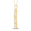 Thumbnail Image 2 of Diamond Cross Necklace 1/4 ct tw Round 18K Yellow Gold