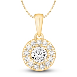 Diamond Necklace 1/2 ct tw Round 18K Yellow Gold