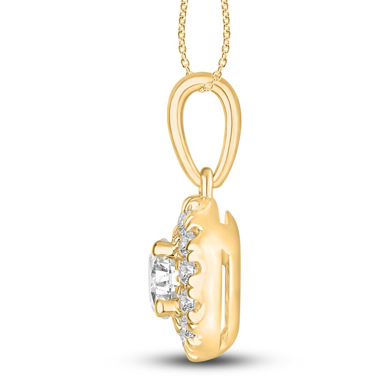 Diamond Necklace 1/2 ct tw Round 18K Yellow Gold