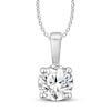 Thumbnail Image 0 of Hearts Desire Diamond Solitaire Necklace 1/2 ct tw Round 18K White Gold (I1/I)