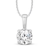 Thumbnail Image 1 of Diamond Solitaire Necklace 1/2 ct tw Round 18K White Gold (I1/I)
