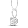 Thumbnail Image 1 of Hearts Desire Diamond Solitaire Necklace 1/2 ct tw Round 18K White Gold (I1/I)