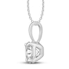 Thumbnail Image 2 of Diamond Solitaire Necklace 1/2 ct tw Round 18K White Gold (I1/I)