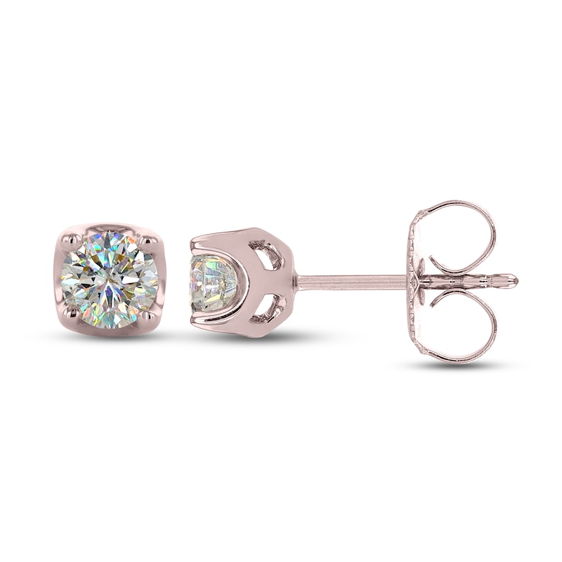 THE LEO First Light Diamond Solitaire Earrings 3/4 ct tw 14K Rose Gold (I1/I)