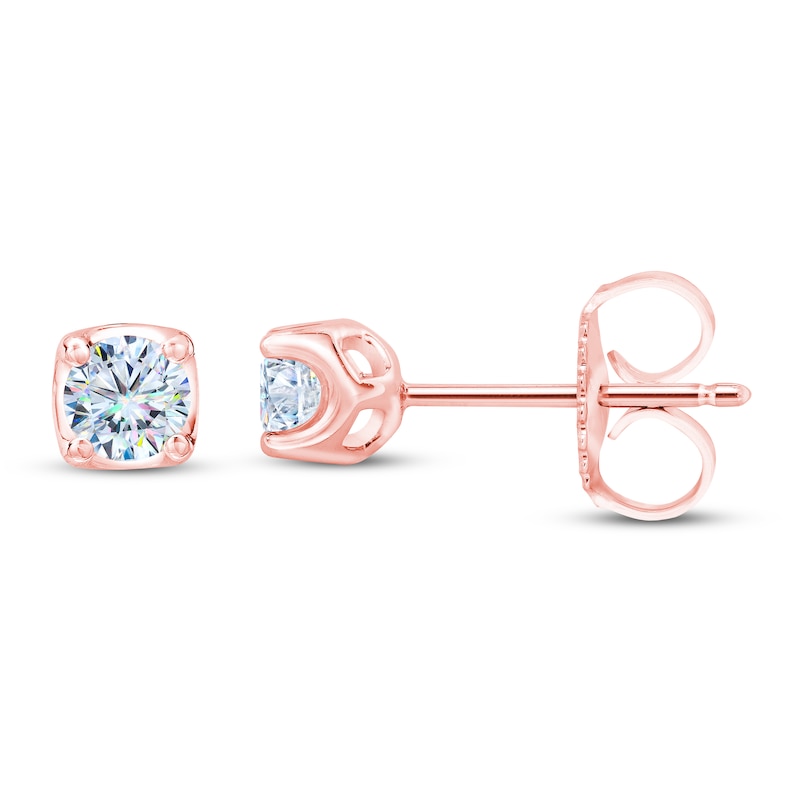 THE LEO First Light Diamond Solitaire Earrings 1/2 ct tw 14K Rose Gold (I1/I)