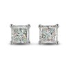 THE LEO First Light Diamond Solitaire Princess Earrings 2 ct tw 14K White Gold (I1/I)