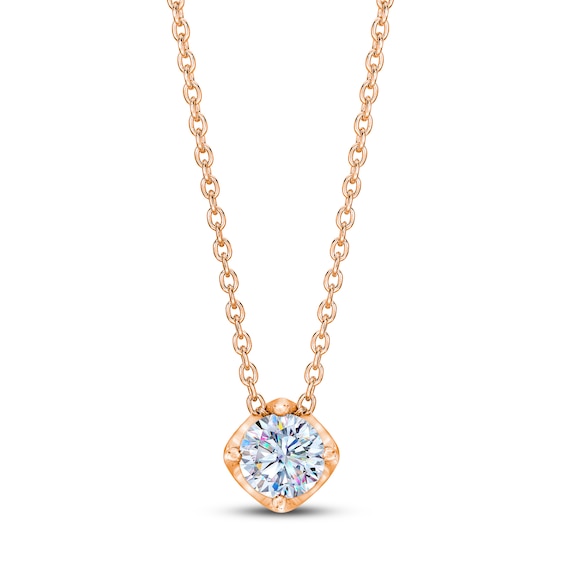 The Leo First Light Diamond Necklace 1/2 carat Round 14K Rose Gold | Jared