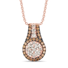 Le Vian Diamond Necklace 1/2 ct tw Round 14K Strawberry Gold
