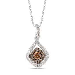 Le Vian Diamond Necklace 1-1/4 ct tw Round 14K Vanilla Gold