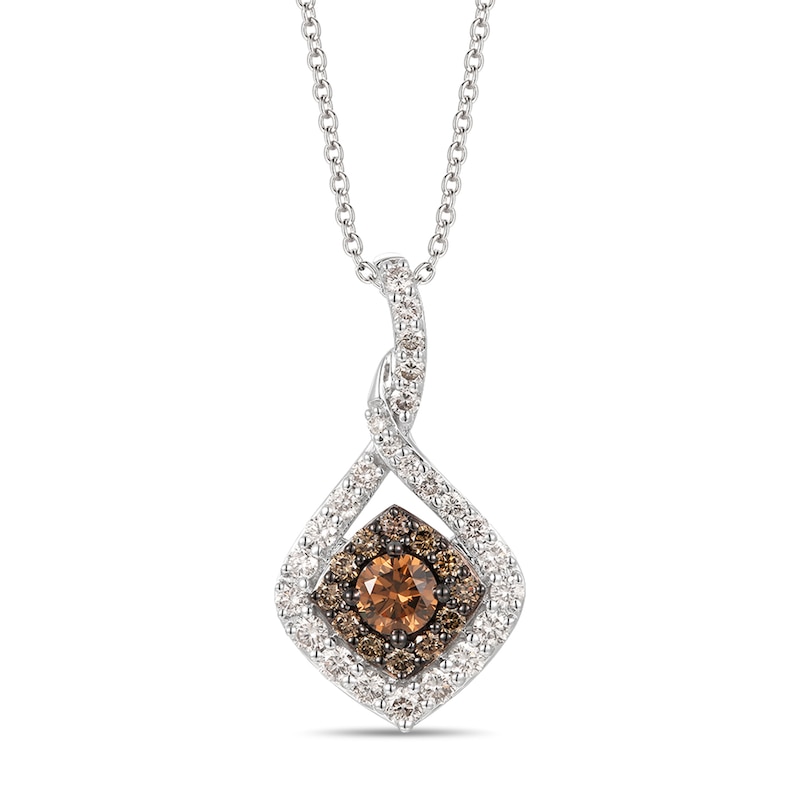Main Image 1 of Le Vian Diamond Necklace 1-1/4 ct tw Round 14K Vanilla Gold