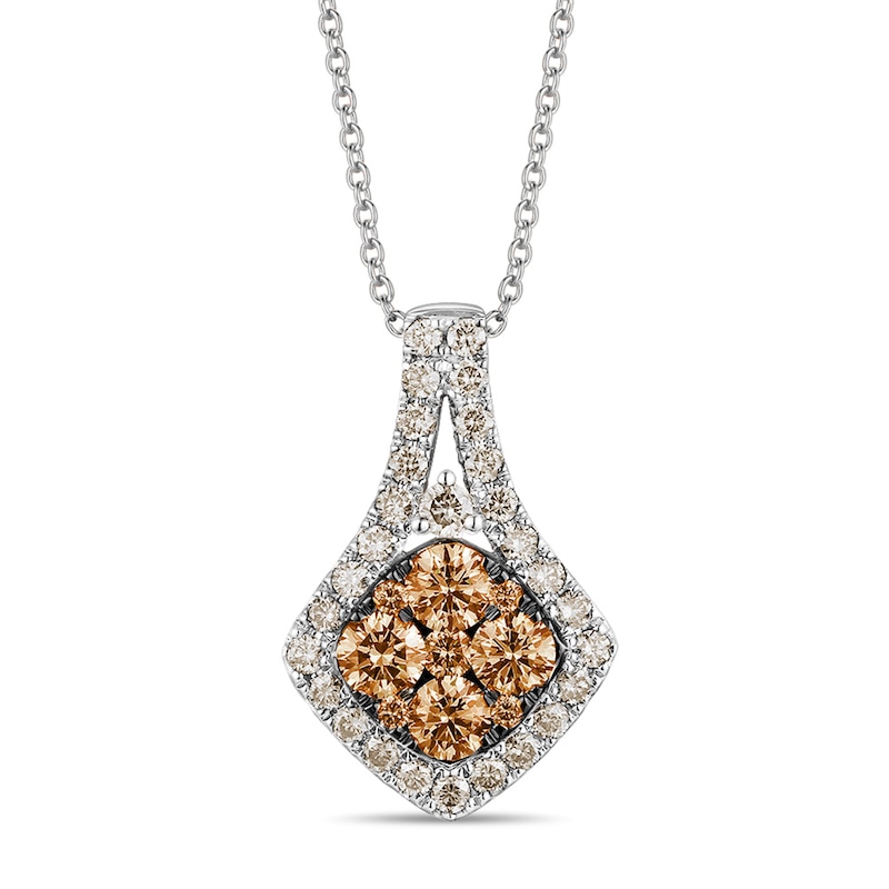 Main Image 1 of Le Vian Diamond Necklace 7/8 ct tw Round 14K Vanilla Gold