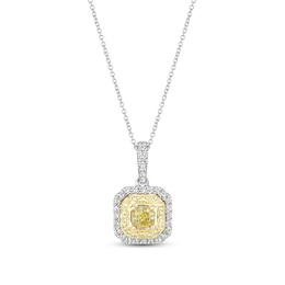 Le Vian Sunny Yellow Diamond Necklace 3/4 ct tw 14K Two-Tone Gold