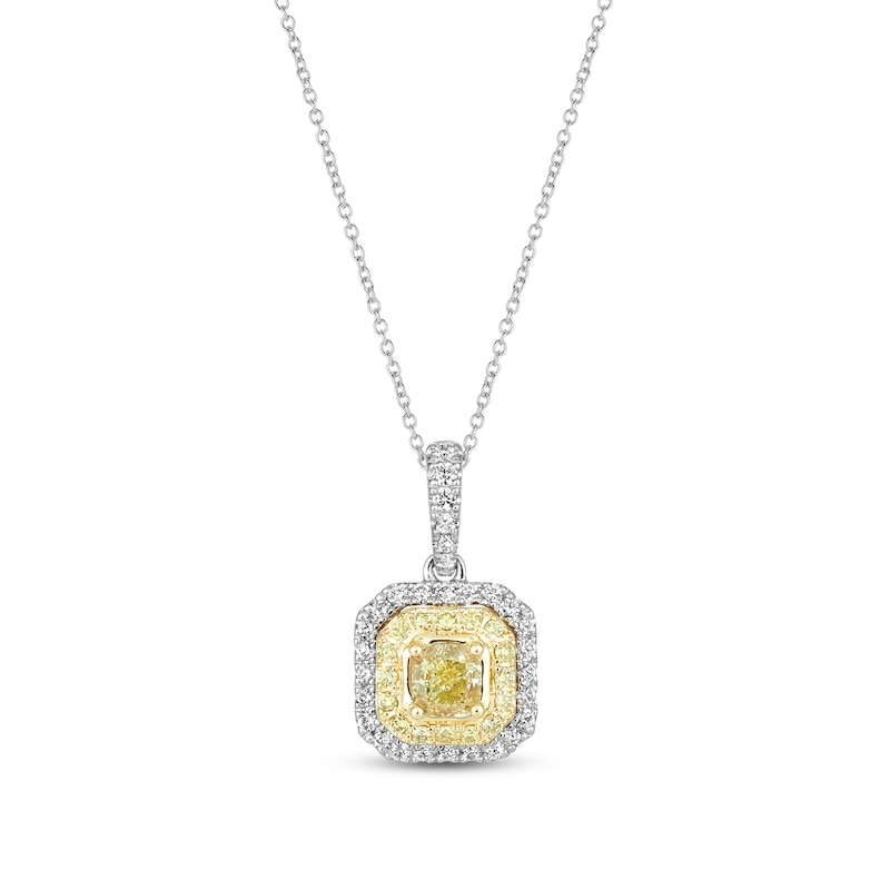Le Vian Sunny Yellow Diamond Necklace 3/4 ct tw 14K Two-Tone Gold