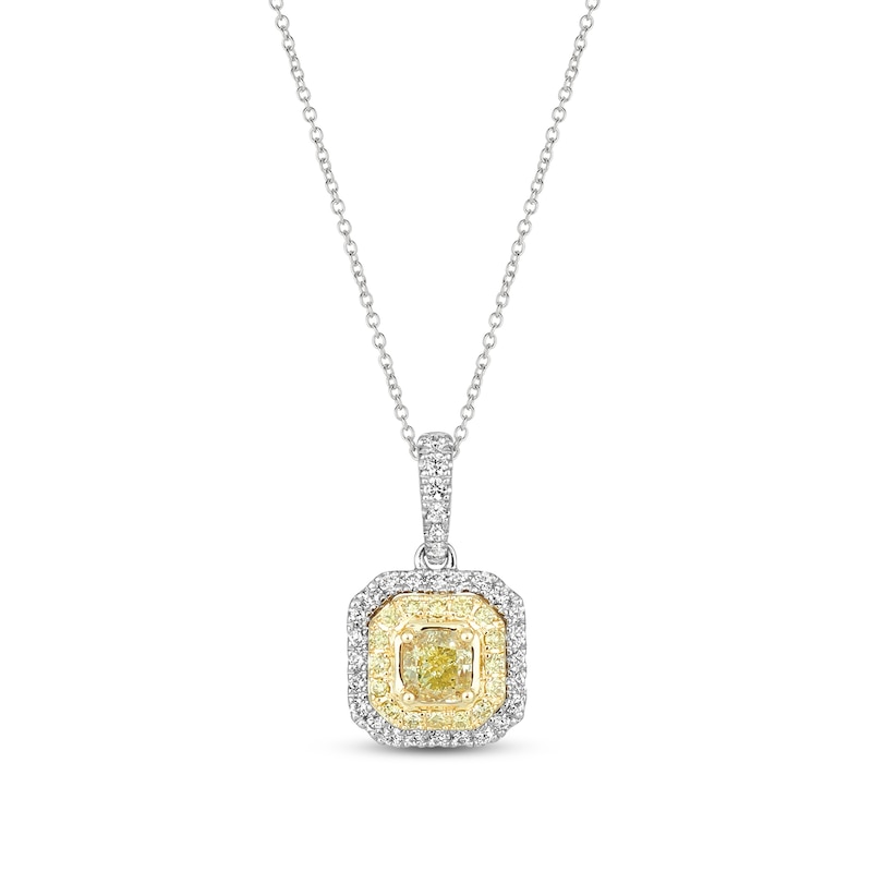 Main Image 1 of Le Vian Sunny Yellow Diamond Necklace 3/4 ct tw 14K Two-Tone Gold