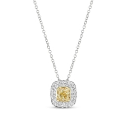 Le Vian Sunny Yellow Diamond Necklace 7/8 ct tw 14K Two-Tone Gold