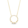 Thumbnail Image 1 of Diamond Pendant Necklace 1/2 ct tw Round 18K Yellow Gold