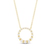 Thumbnail Image 0 of Diamond Pendant Necklace 1/2 ct tw Round 18K Yellow Gold