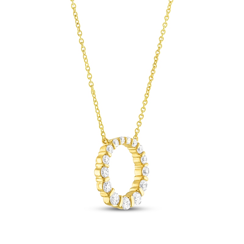 Main Image 2 of Diamond Pendant Necklace 1/2 ct tw Round 18K Yellow Gold