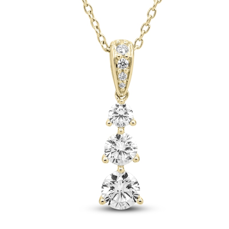 Main Image 1 of Diamond Necklace 1 ct tw Round 18K Yellow Gold