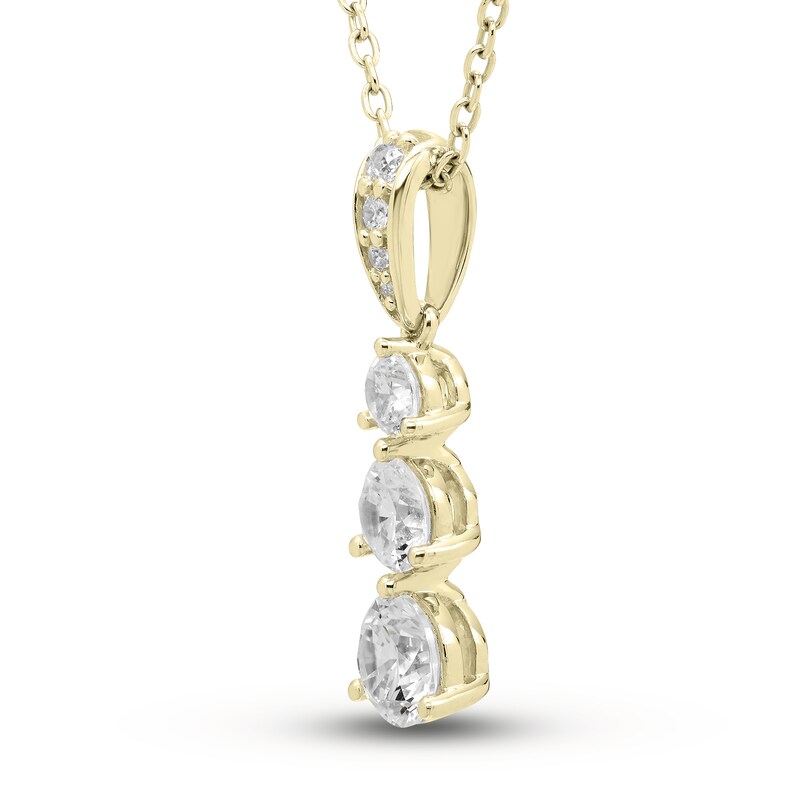 Main Image 2 of Diamond Necklace 1 ct tw Round 18K Yellow Gold