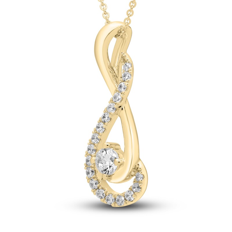 Main Image 2 of Diamond Necklace 1/2 ct tw Round 18K Yellow Gold