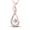 Thumbnail Image 0 of Hearts Desire Diamond Necklace 1/2 ct tw Round 18K Rose Gold