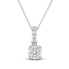 Thumbnail Image 0 of Diamond Necklace 5/8 ct tw Round 18K White Gold