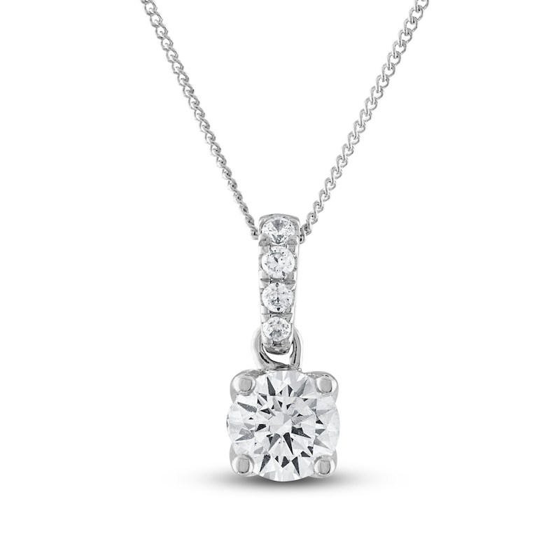 Main Image 1 of Diamond Necklace 5/8 ct tw Round 18K White Gold