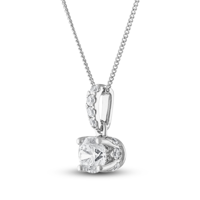 Main Image 2 of Diamond Necklace 5/8 ct tw Round 18K White Gold