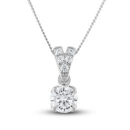 Heart's Desire Diamond Necklace 1/2 ct tw Round 18K White Gold