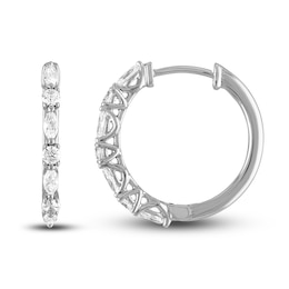 Vera Wang WISH Diamond Hoop Earrings 1/2 ct tw Round 10K White Gold