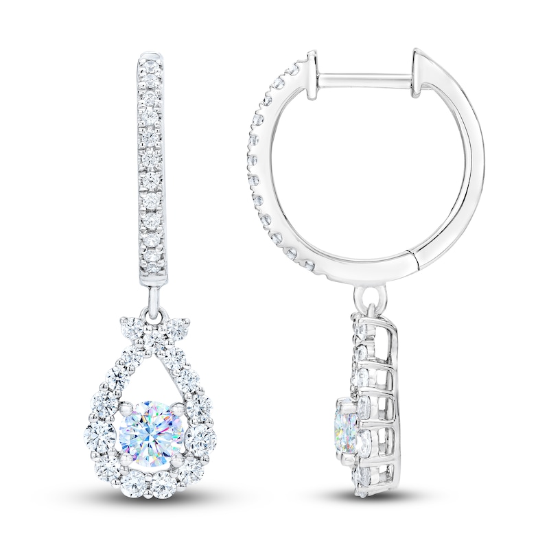 THE LEO First Light Diamond Drop Earrings 1-1/8 ct tw 14K White Gold