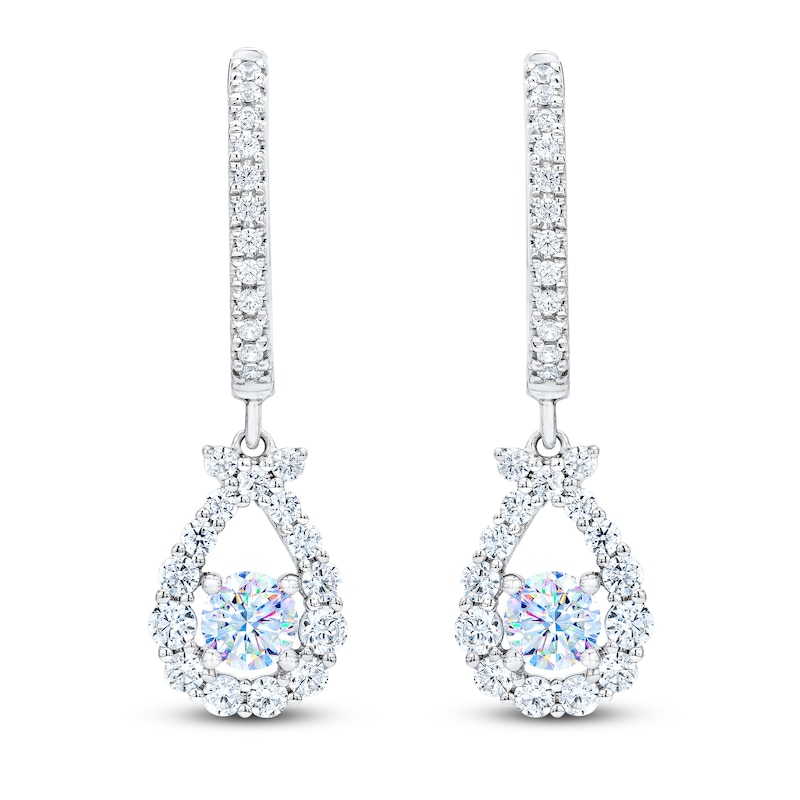 THE LEO First Light Diamond Drop Earrings 1-1/8 ct tw 14K White Gold