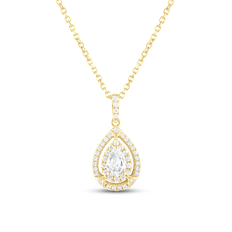 Vera Wang WISH Diamond Necklace 3/8 ct tw Round 10K Yellow Gold