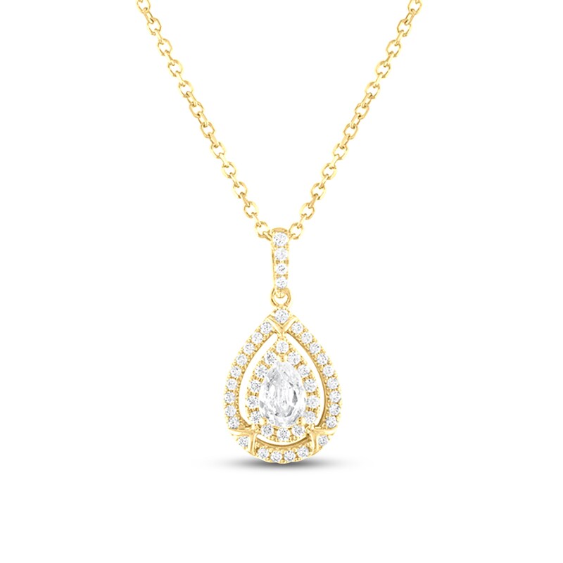 Vera Wang WISH Diamond Necklace 3/8 ct tw Round 10K Yellow Gold