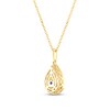 Thumbnail Image 1 of Vera Wang WISH Diamond Necklace 3/8 ct tw Round 10K Yellow Gold