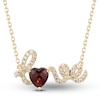 Thumbnail Image 0 of Le Vian Natural Garnet Necklace 1/4 ct tw Diamonds 14K Honey Gold