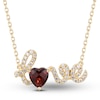 Thumbnail Image 1 of Le Vian Natural Garnet Necklace 1/4 ct tw Diamonds 14K Honey Gold