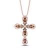 Thumbnail Image 0 of Le Vian Natural Smoky Quartz Necklace 1/4 ct tw Diamonds 14K Strawberry Gold