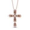 Thumbnail Image 1 of Le Vian Natural Smoky Quartz Necklace 1/4 ct tw Diamonds 14K Strawberry Gold