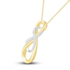 Thumbnail Image 1 of Diamond Infinity Necklace 1/20 ct tw Round 10K Two-Tone Gold