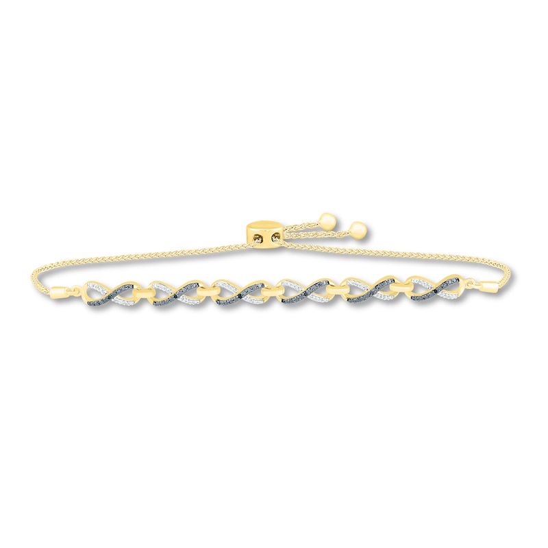 Main Image 1 of Diamond Infinity Bracelet 1/6 ct tw Round 10K Yellow Gold