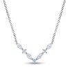 Thumbnail Image 0 of Vera Wang WISH Diamond Necklace 3/8 ct tw Round/Marquise 10K White Gold