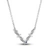 Thumbnail Image 2 of Vera Wang WISH Diamond Necklace 3/8 ct tw Round/Marquise 10K White Gold