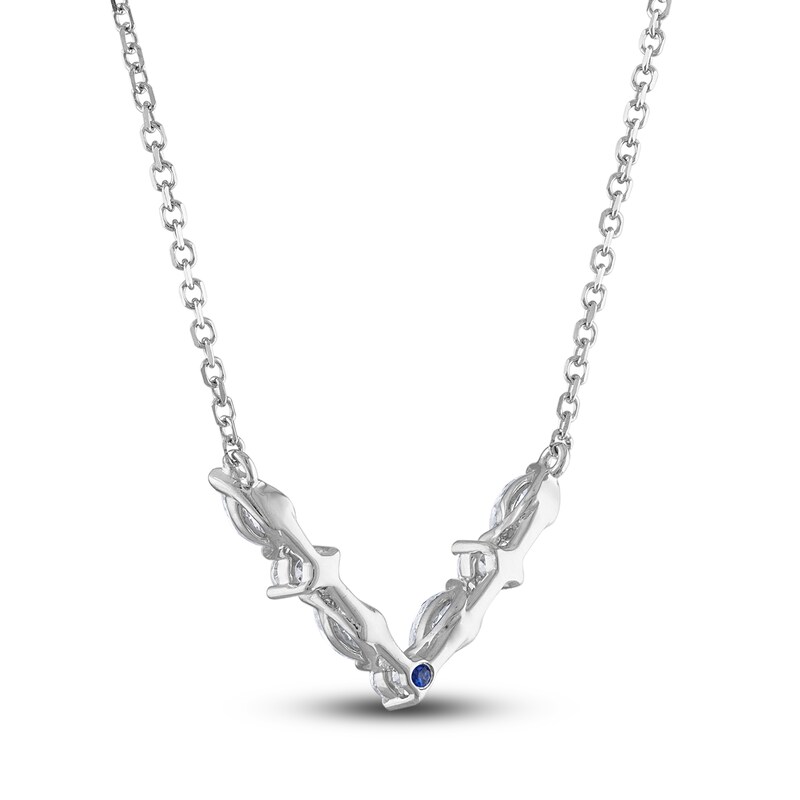 Vera Wang WISH Diamond Necklace 3/8 ct tw Round/Marquise 10K White Gold