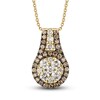 Thumbnail Image 1 of Le Vian Chocolate Diamond Necklace 5/8 ct tw Round 14K Yellow Honey Gold